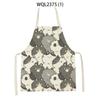 1Pcs Cat Graphic Printed Home Kitchen Apron Linen Sleeveless Antifouling Kids Bib Chef Cooking Baking Apron Home Cleaning Tools
