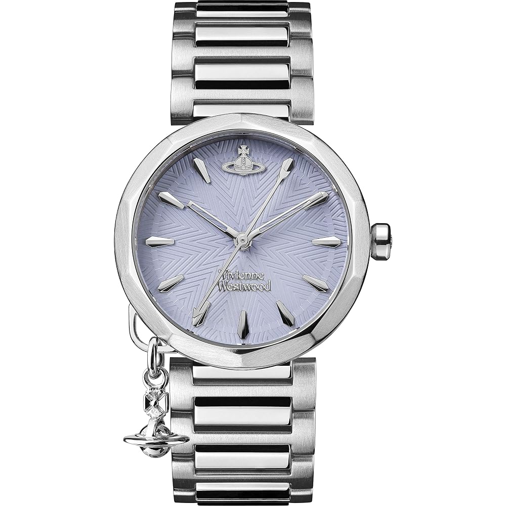 Vivienne Westwood VV246LBLSL Women's Watch Silver Leather Strap Analog Timepiece