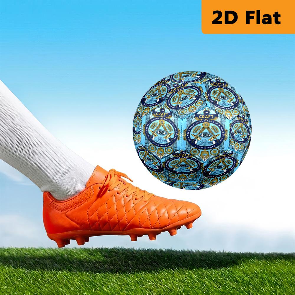 The Craft Secrets Freemasonry Soccer Ball Suitable for Both Training and Competition High Elasticity No. 5 Football Very Elastic Training Football