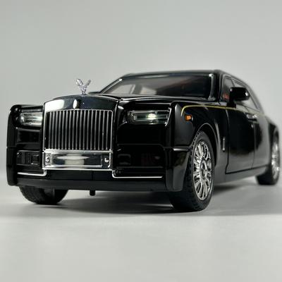 1:18 Rolls Royce Phantom Limousine Alloy Model Car Metal Diecast Home Decoration Desktop Display Ornament High Simulation Gifts