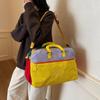Large Capacity Women'S Travel Bag Premium Fabric With Dopa-Inspired Color Blocks Dedicated Shoe Compartment Dry/Wet Separation