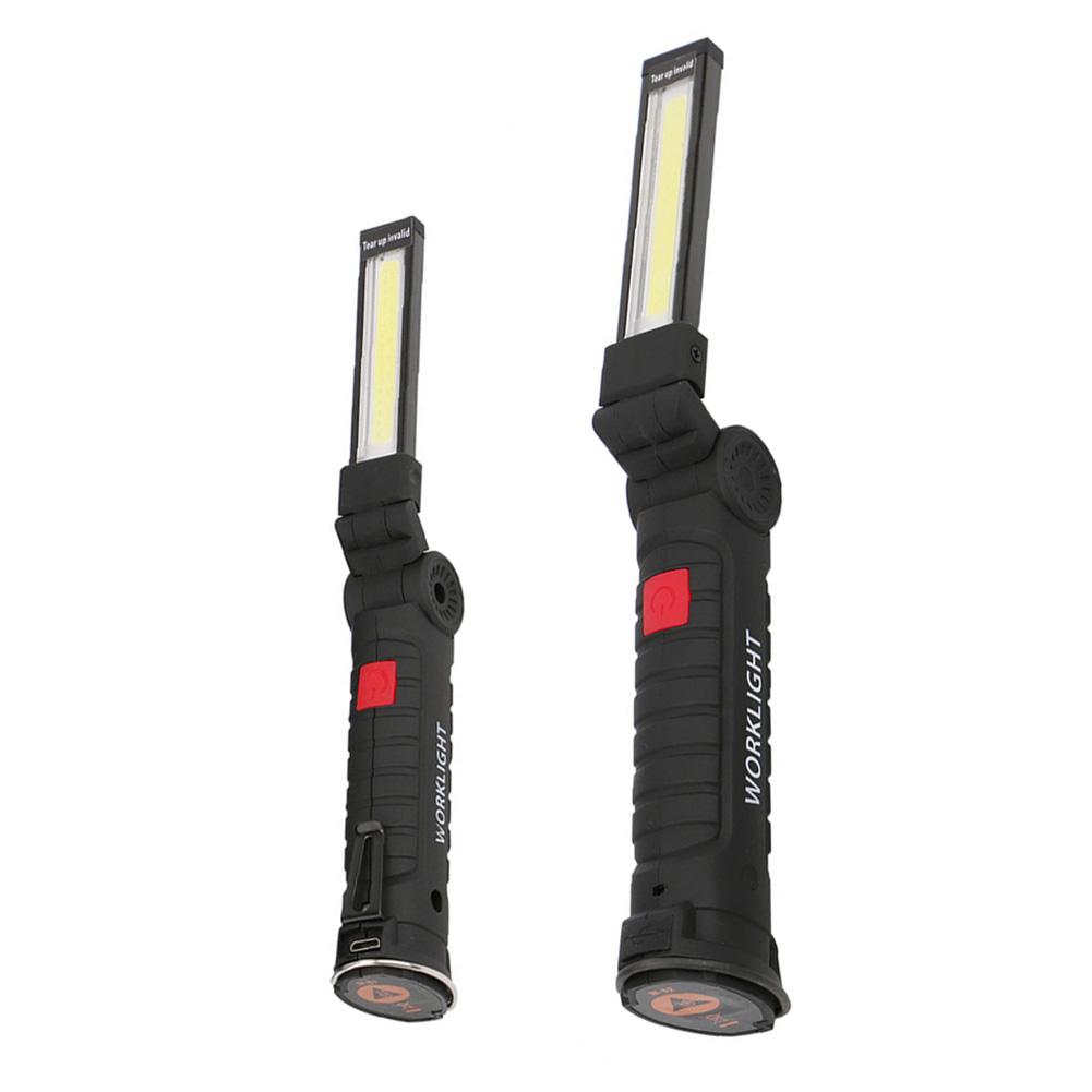 1-5PCS COB LED Folding Flashlight Portable Magnetic Work Light Lantern USB Rechargeable Emergency Repair Camping Torch Lamp