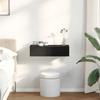 Vidaxl Wall Shelf with Drawers, Black, 60X26.5X15 Cm