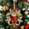 Christmas Plush Doll Door Hanging Decoration Cute Snowman/Santa Claus Wreath for Wall Front Door
