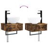 Bathroom Furniture Set 6 pcs Smoked Oak