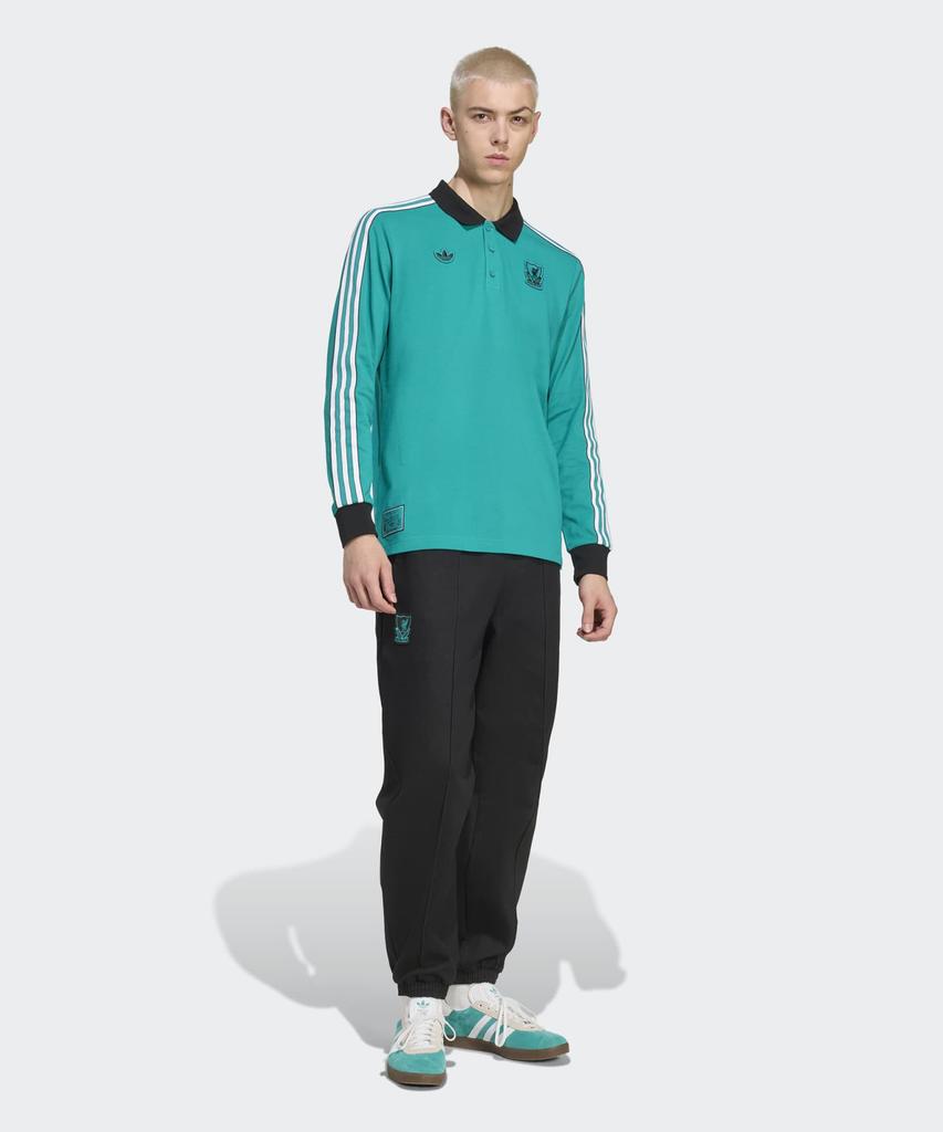 ADIDAS Liverpool Fc Terrace Icon Long Sleeve Polo Shirt - Mint / Jw5471