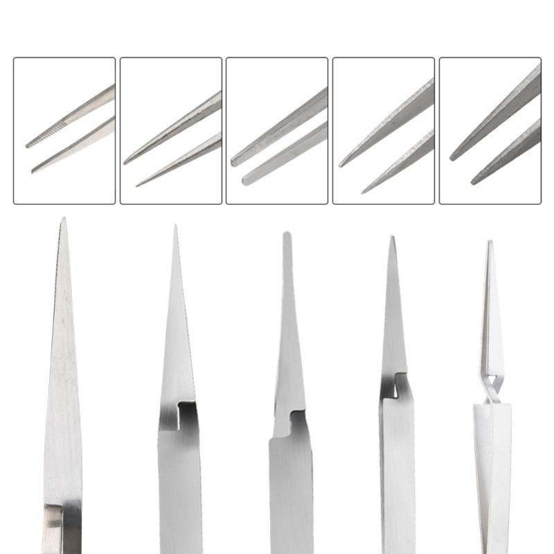 Kreuzverriegelung Edelstahl Hochpräzisionspinzette Reverse Action Pinzette Wartung Handwerkzeuge für Haushalt