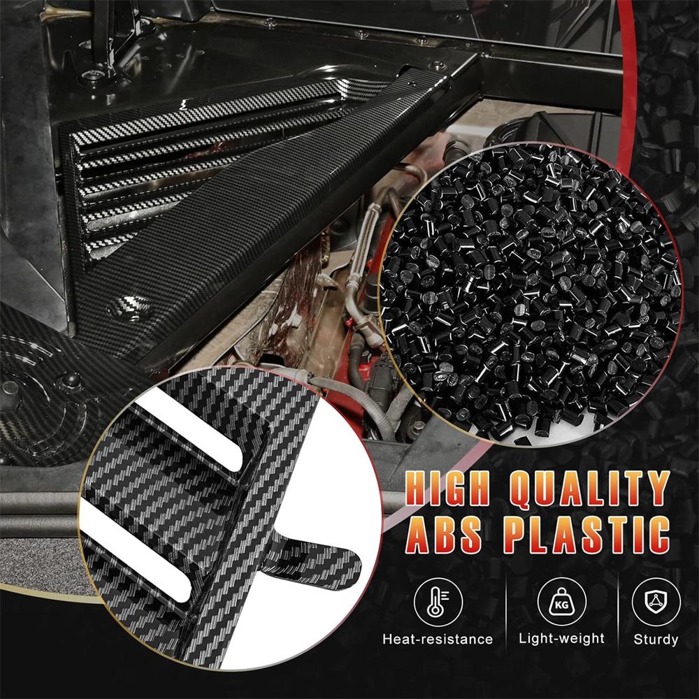 Carbon Fiber Look Engine Bay Panel Cover For Chevy Corvette C8 2020-2024