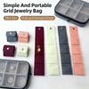 Mini Velvet Jewelry Display Bag Microfiber Fabric/Felt Simple Foldable Ring Packing Bag Flip Cover Earrings Organizer