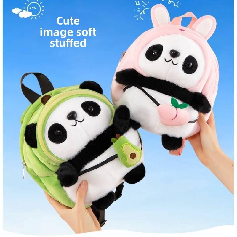 Panda Plush Backpack For Kids With Soft Cotton Filling And Animal Design