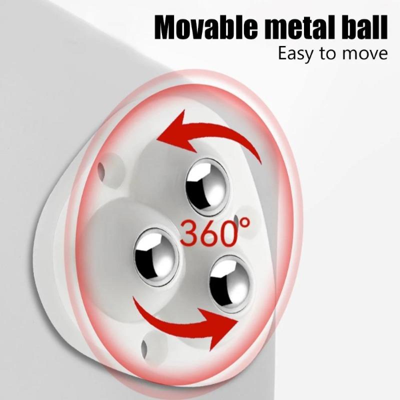Mini Self Adhesive Caster Wheels Universal Stainless Steel Swivel Wheel 360° Rotation Pulley for Furniture Cabinet Trash
