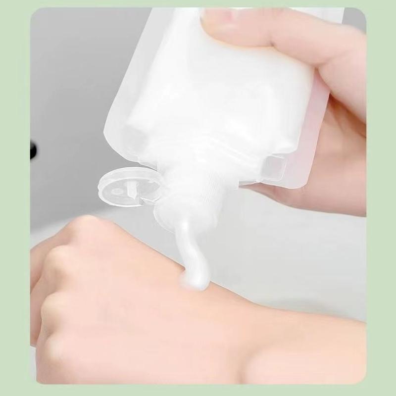 50/100pcs Matte Semi Transparent Travel Packaging Bag Shampoo Shower Gel Portable Squeeze Bags Moisture-proof Leak Proof Sealed Skincare Travel Pouch