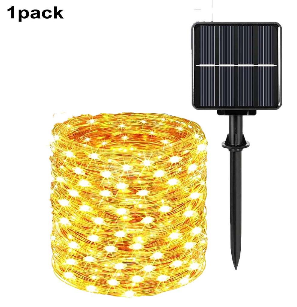 Pack of 4 Solar Fairy Lights Outdoor 400LED Fairy Lights Outdoor 8 Modes Copper Wire IP65 Warterproof for GardenPatio Yard Party