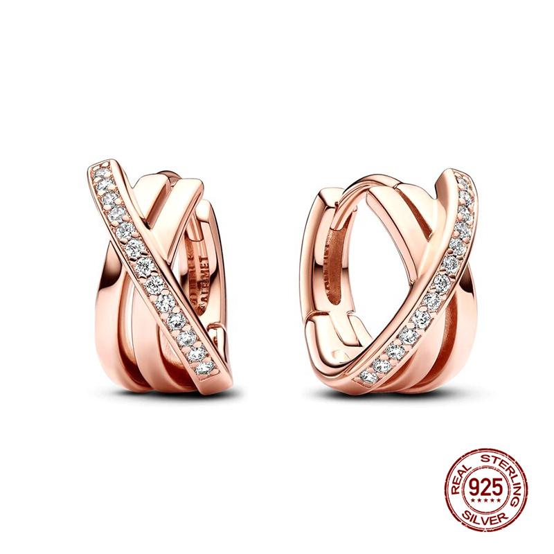 Copper Exquisite Sun & Moon Earrings Women Jewelry Luxury Gifts Original Design Lnfinity Heart Stud Earrings Fashion Jewelry
