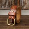 2023 Washed Handmade Knife Mark Belt Men'S Genuine Leather Pin Buckle Personality Trend First Layer Cowhide Belt Men'S