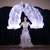 Halloween Rave 1.5 Meters Carnival Led Silk Fan Veil Dance Hand Fan Isis Stage Performance Belly Dancing Party Photo Prop