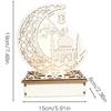 Good-Ramadan Eid Mubarak Wooden Ornament Lights Decorations For Home Islamic Muslim Party Eid Al-Adha Decor Eid Ornament