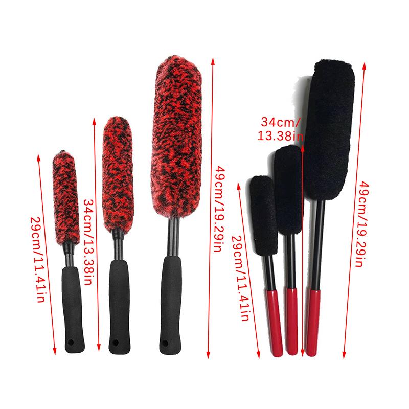 Auto Wheel Detailing Brush Bendable Wheel Woolies For Car Rim Tire Washing Easily Clean Hard-To-Reach Areas Car Cleaning Tools