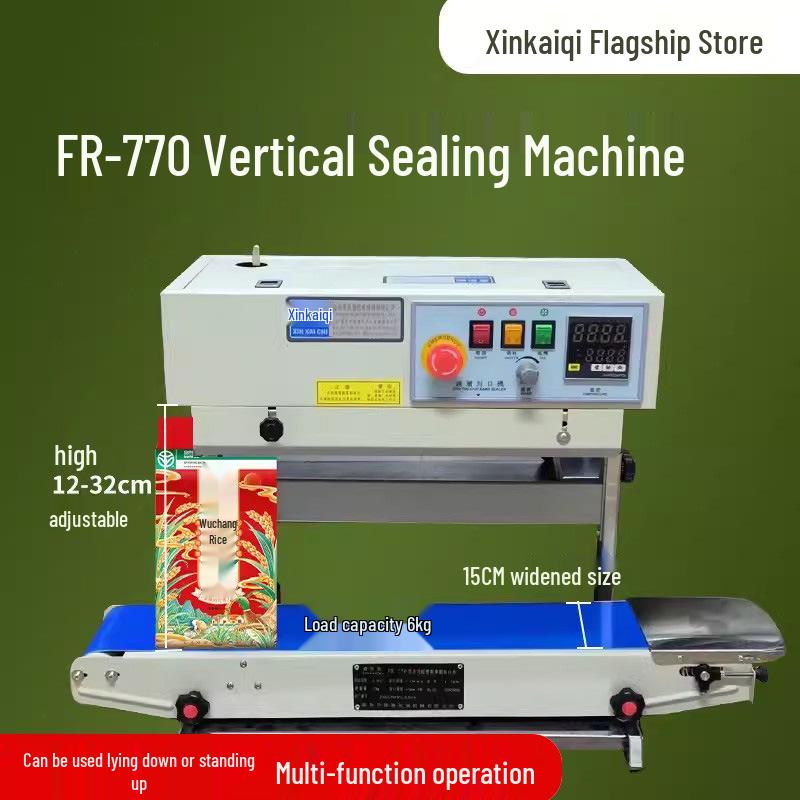 Automatic Continuous Sealing Machine for Aluminum Foil & Plastic Film Bags - Ideal for Packaging Tea & Masks