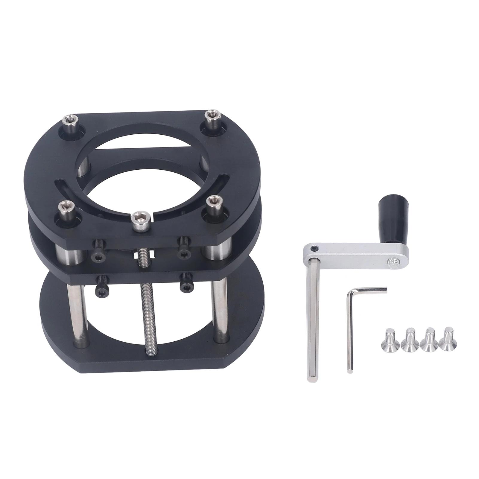 

Фрезерный подъемник Опорный стержень из нержавеющей стали Защищенный от ржавчины Фрезер 4-кулачковый Точная регулируемая высота для деревообработки чёрный