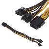 PCI-E 6-pin to GPU Graphics Card 2x 8-pin Power Splitter Cable PCI Express