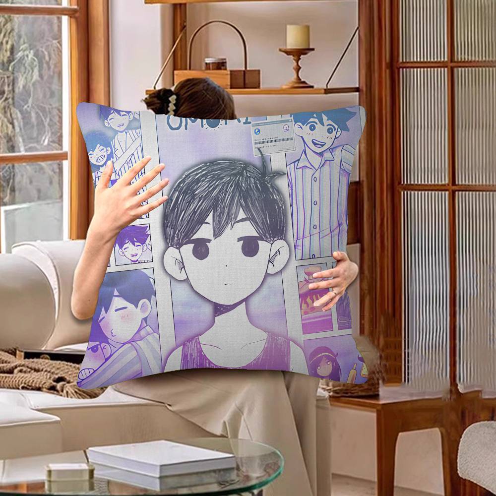 Classic Hot Horror Video Game Omori Personalized Picture Text Home Decorative Pillows Household Gifts 45x45cm