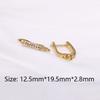 Earring Making Supplies 18K Gold Plated Inlaid Zircon Earring Hooks With Open Jump Ring,DIY Jewelry Accessories Wholesale