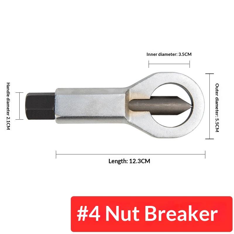 Nut Screw Splitter Cracker Remover Tool Set Manual Heavy Duty Steel Rusted Nut Breaker for Auto Repair Garage