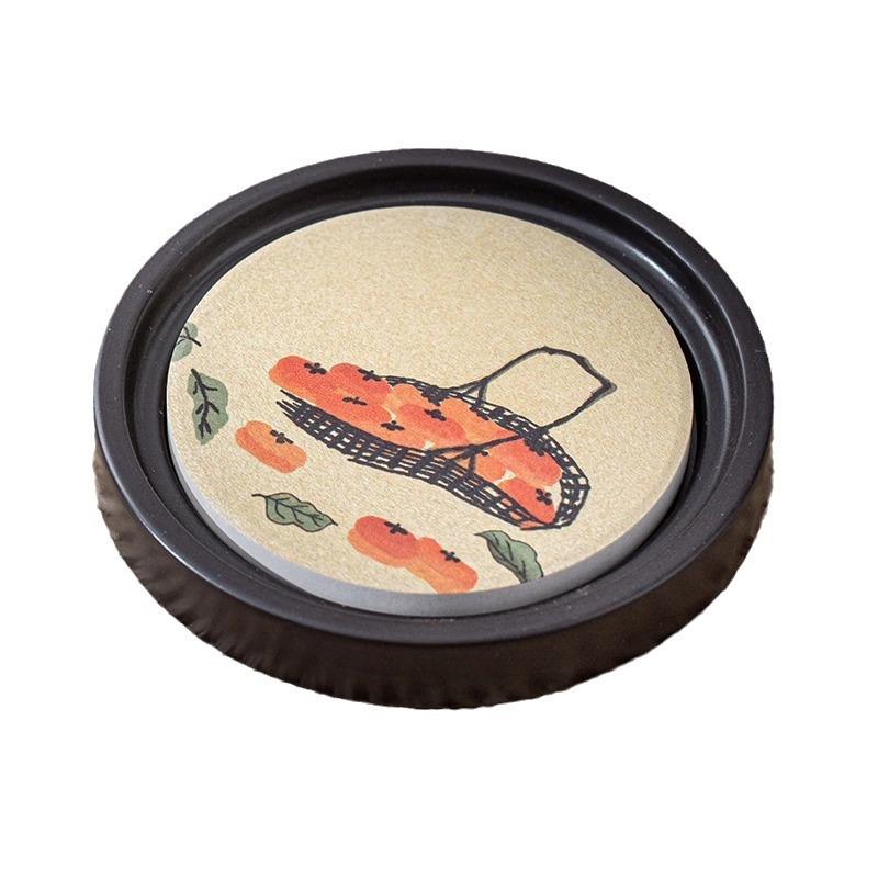 Bakelite Absorbent Coaster Tea Cup Holder Set, Creative Home Kung Fu Tea Ceremony Accessories, Heat Insulation Pad Tea Tray Kit