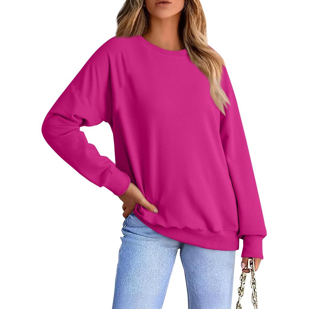 Women's Fashion Casual Loose Solid Color Sweatshirt