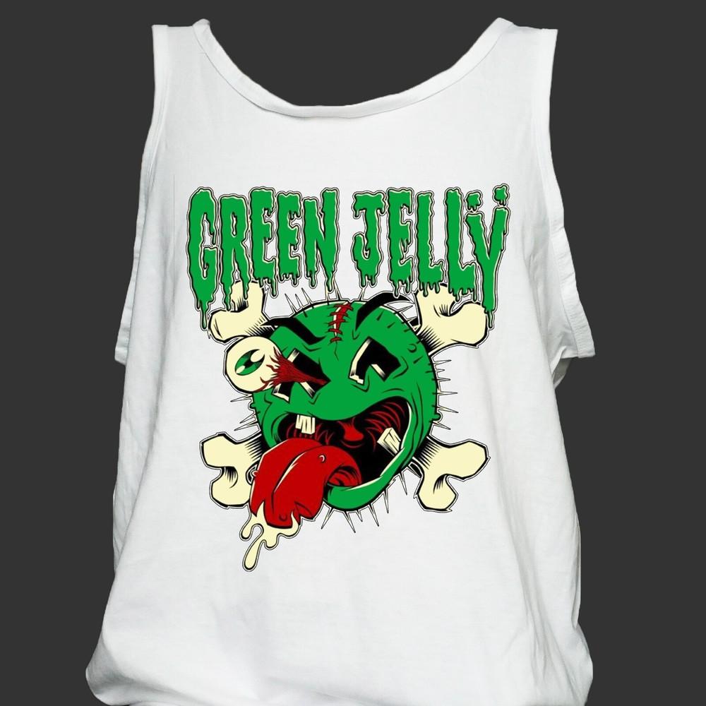 

Green Jelly Punk Rock Metal T-SHIRT vest top unisex white S-4XL 4XL