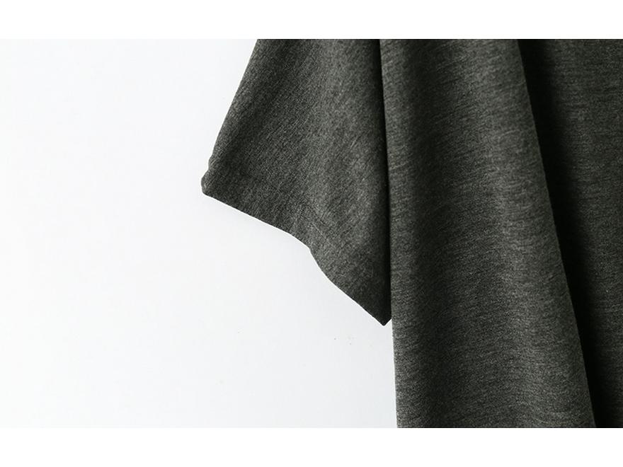 Dámské Modalové Tričko Plus Size s Netopýřími Rukávy - Volné, Kulatý Výstřih, Střední Délka, Letní Top s Krátkým Rukávem