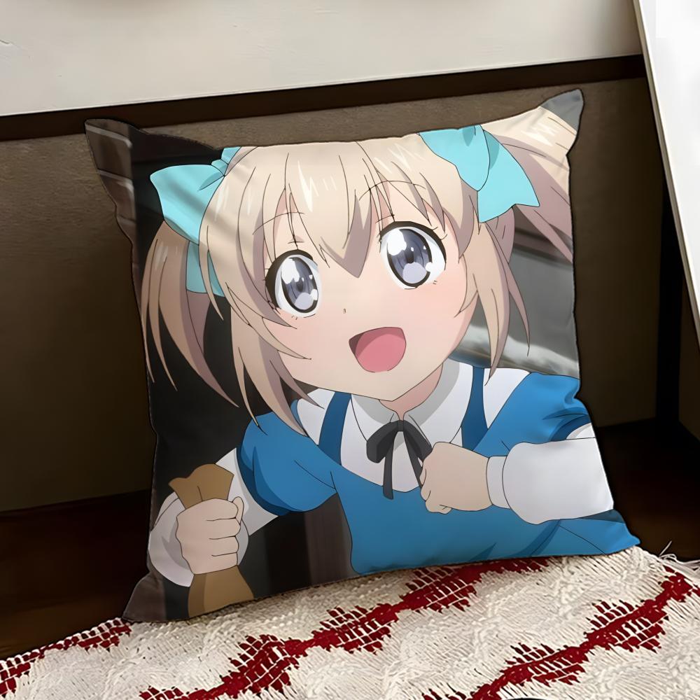 Uchi no Maid ga UUzasugiru Cushion Cover Reversible Soft Durable Pillow Cover Home Car MultiScene Use for Daily Comfort