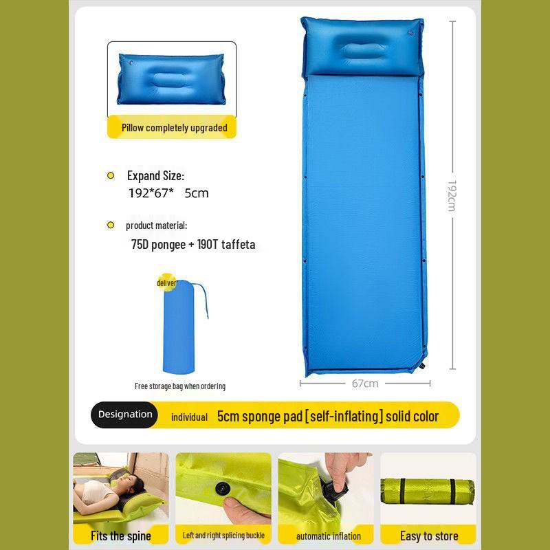 Automatic Inflatable Camping Air Mattress - Portable, Moisture-Proof Sleeping Pad for Outdoor and Home Use