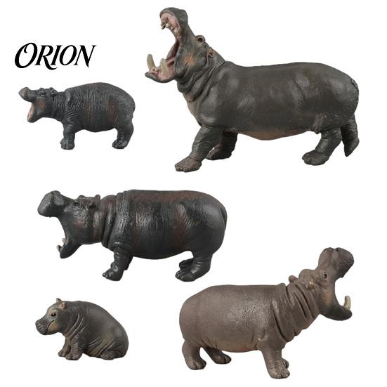 Lifelike Hippo Decoration Simulation Hippopotamus Figurine, Statue Sculpture, River Home Office Animal Decor Horse Model Educational Toy for Desk Hand