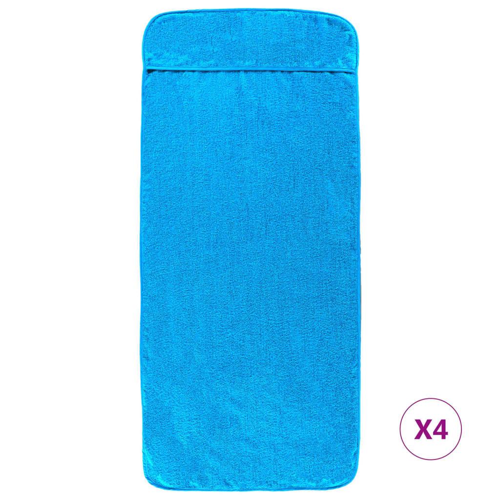 Vidaxl Ręczniki Plażowe, 4 Szt., Turkusowe, 60X135 Cm, 400 G/M²