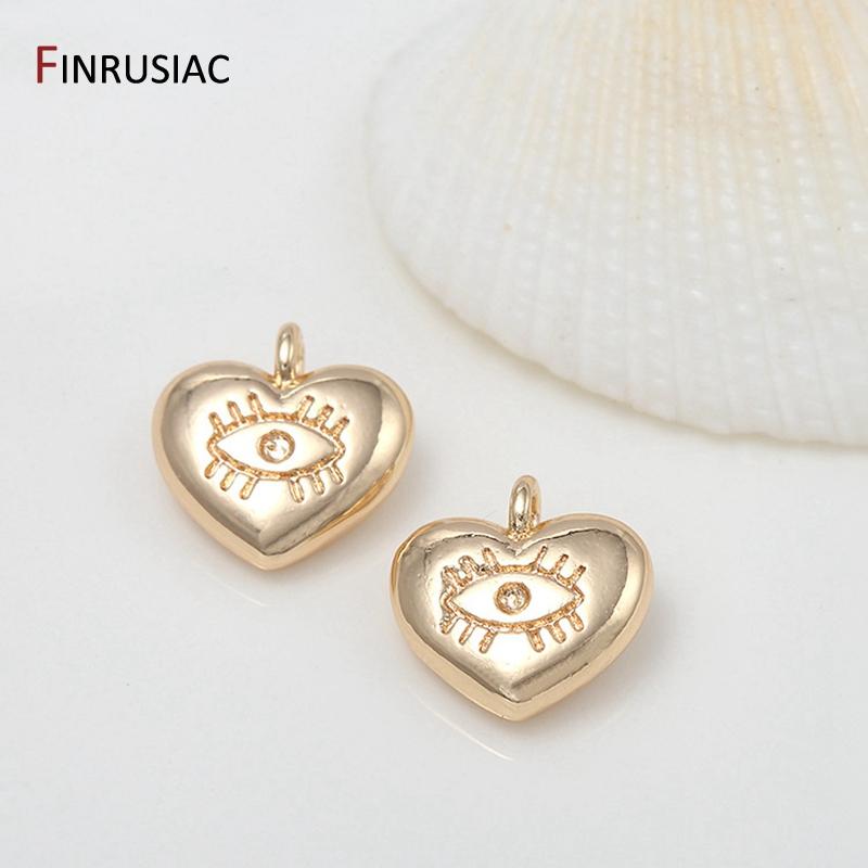 2020 new greek eye charms high quality copper metal gold plated round commemorative coin pendant charm for diy make jewelry