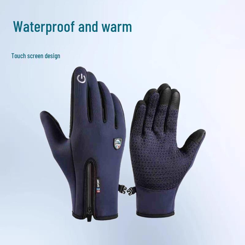Men's and Women's Thickened Winter Waterproof Touchscreen Cycling Gloves