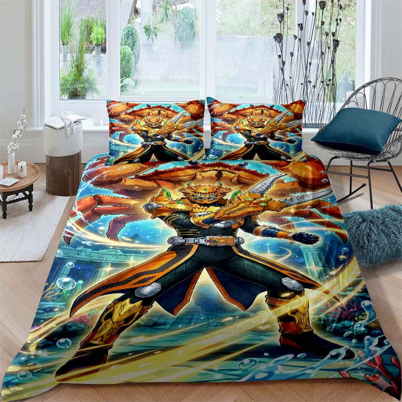 

The new Masked Rider themed soft and comfortable duvet and pillowcase sets are children s bedding gift sets, available in extr 135x200cm