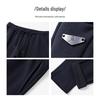 MONTAGUT Herren Winter Fleecegefütterte Straight-Leg Freizeithose