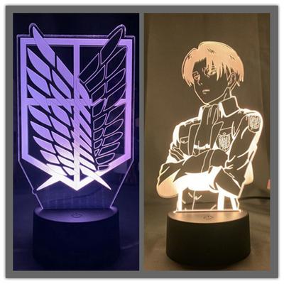 Attack On Titan Levi Mikasa Eren USB 7 Farben LED Nachtlicht