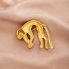 Light Luxury Three-Dimensional Enamel Color Glass Inlaid Cheetah Brooch Vintage Medieval Chic Retro Fashion Accessories