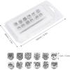 12PCS Leather Stamping Tools, 12 Patterns Zinc Alloy Leather Craft Stamps Punch Set Tool, Flower Design Leather Stamper for Leather Craft DIY Jewelry