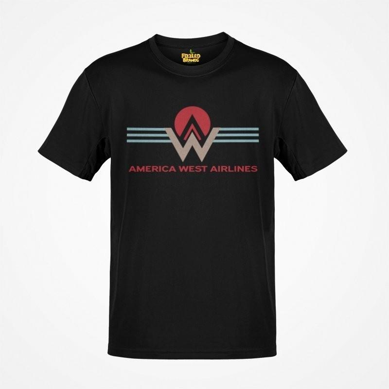America West Airlines Logo Nostalgic Retro T-shirt S разноцветный