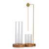 Soporte para Incienso con Forma de Calabaza 2 en 1 Quemador de Incienso Anti-Ceniza con Recipiente para Cenizas de Vidrio y Almacenamiento de Incienso para Yoga Meditación Spa