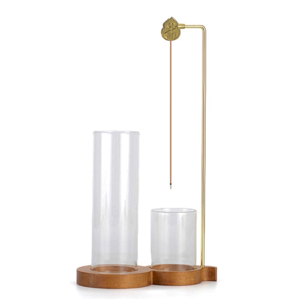 Soporte para Incienso con Forma de Calabaza 2 en 1 Quemador de Incienso Anti-Ceniza con Recipiente para Cenizas de Vidrio y Almacenamiento de Incienso para Yoga Meditación Spa
