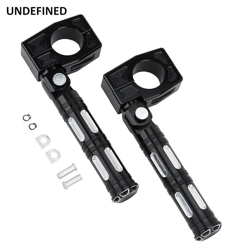 38mm 1.5'' Highway Pegs Adjustable Footpegs Chopper Bobber Engine Guard Crash Bar Footrest Mount For Honda Harley Sportster Dyna