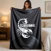 Scorpions Print Flannel Blanket Cozy Lightweight Plush Throw Blanket For Bed Sofa Household Use