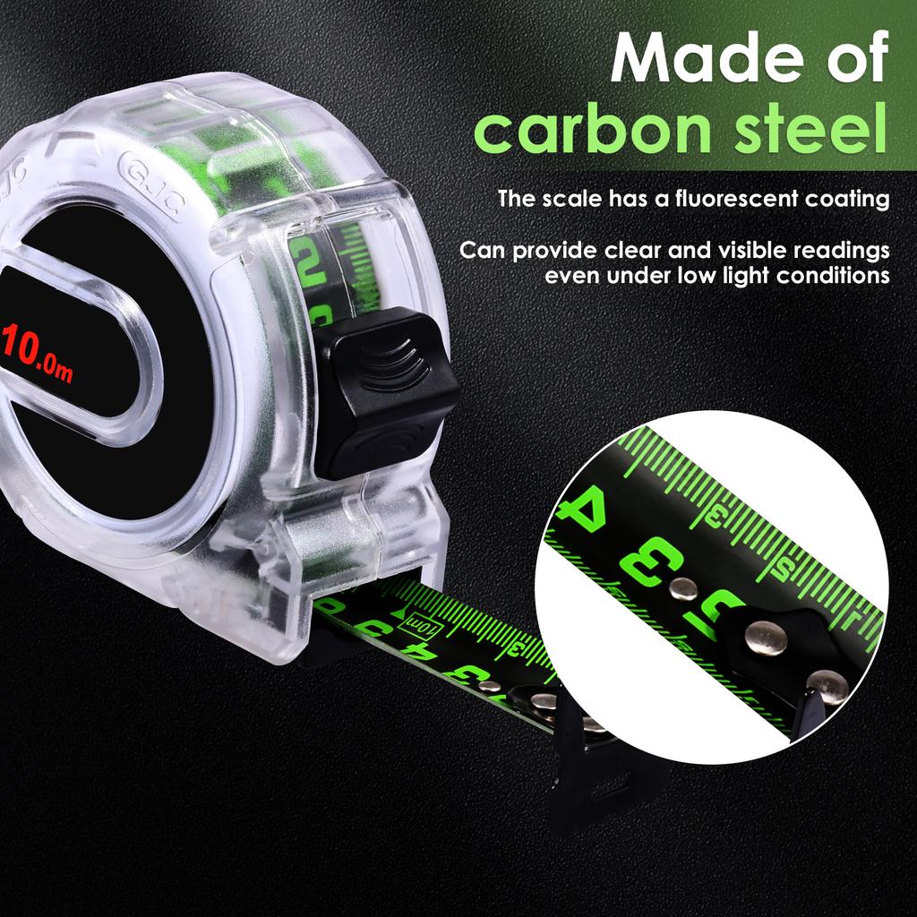 5/7.5/10M Metric Measuring Tape Self Locking Steel Tape Measure Retractable High Precision Wear-resistant Ruler Measuring Tools