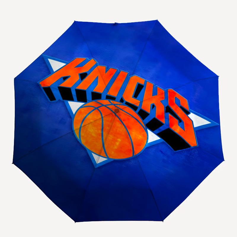 1pc New York Knicks Umbrella, Sun Protection, And UV Shielding. It Has Eight Sturdy Ribs for Outdoor Use And Perfect As a Holiday Gift